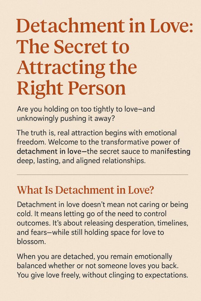 detachment in love